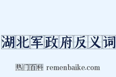 湖北军政府反义词是什么意思的图片